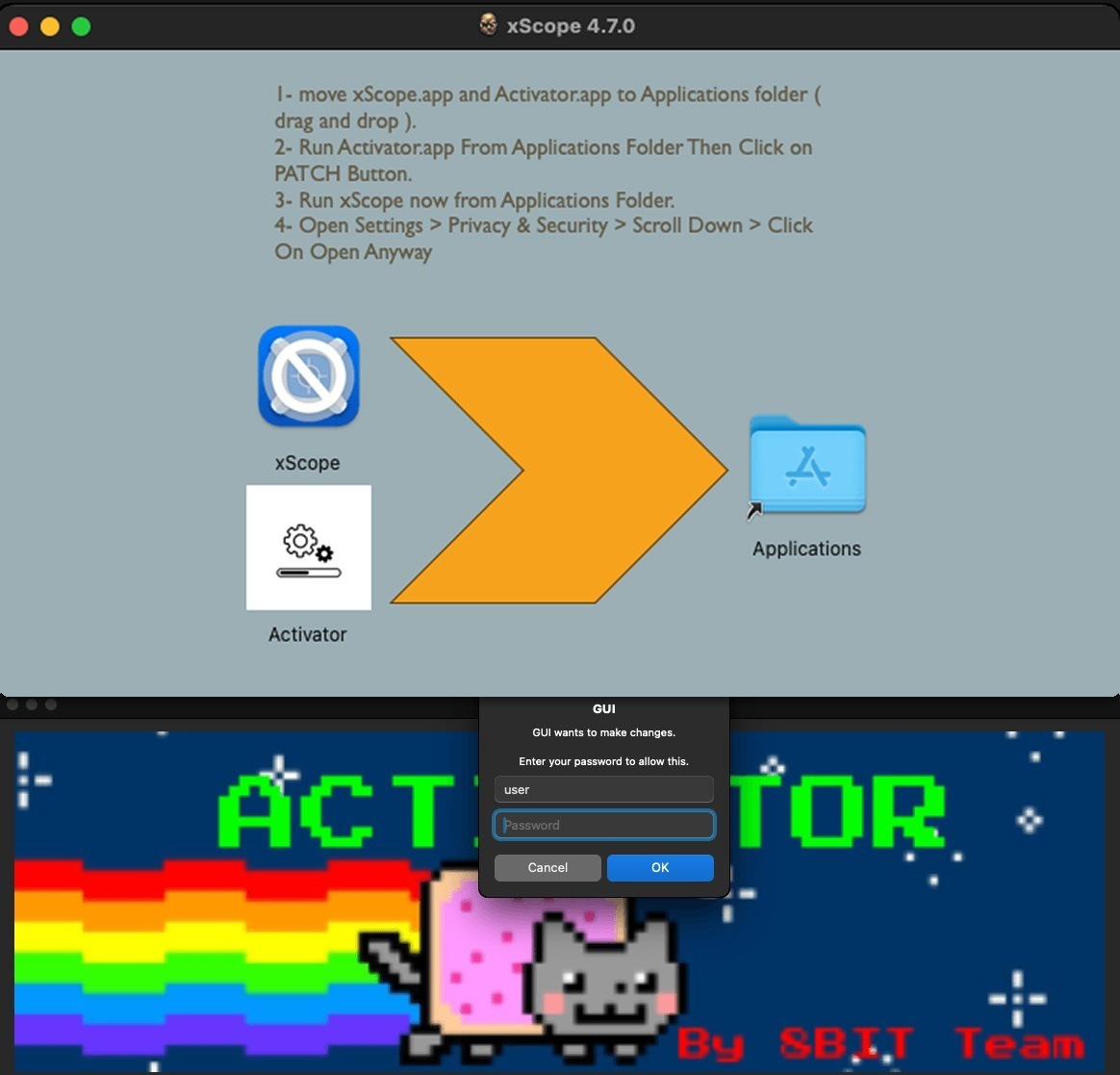 The Trojan's installation in macOS
